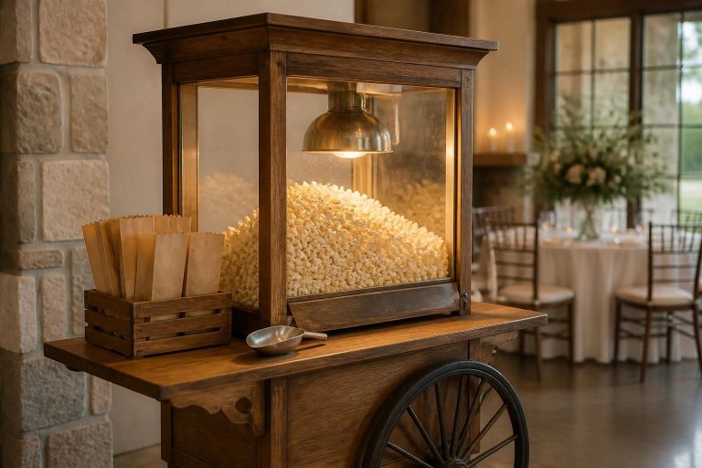 Wooden Popcorn Cart Hire
